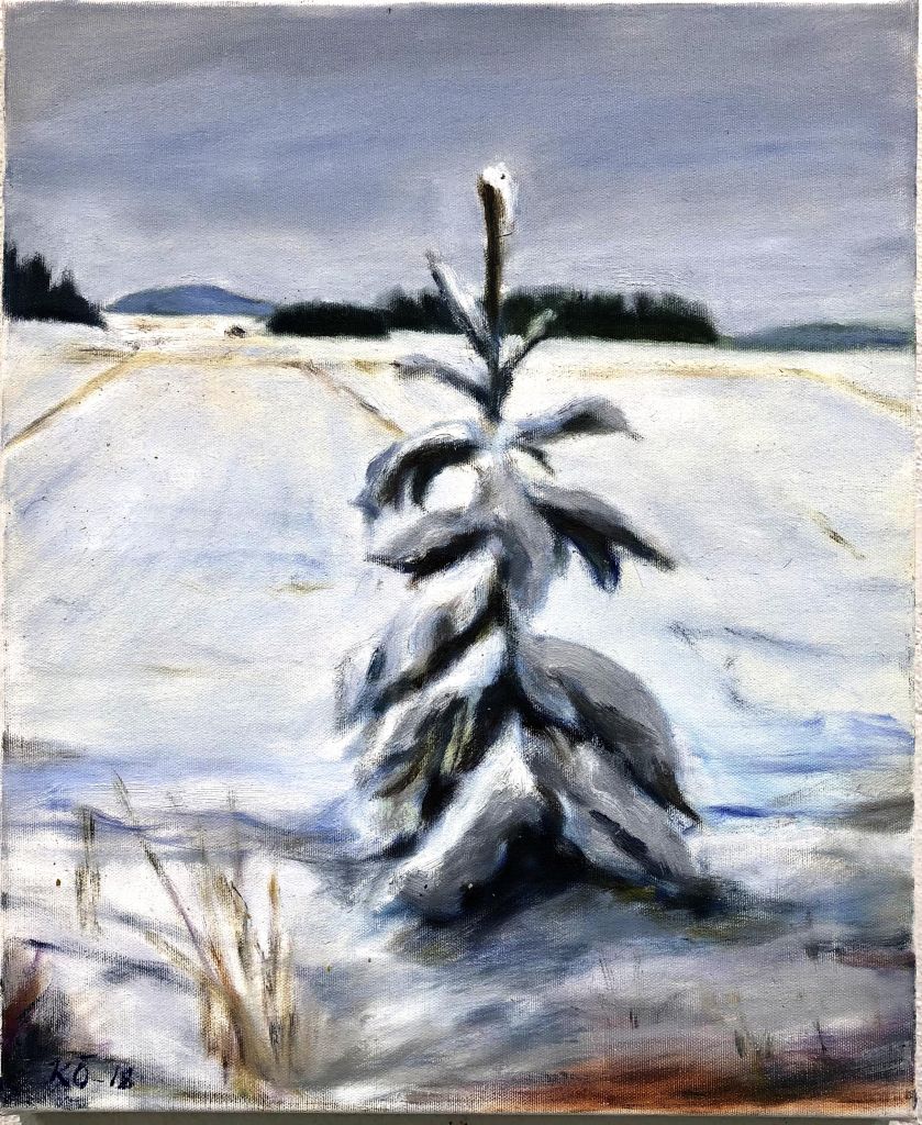 maalaus nimeltä Vinter / Talvi taiteilijalta Kerstin Öhman